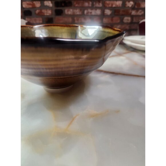 Bill Campbell Handcrafted Signed Ceramic Bowl Studio Art Brown Glazed Bowl - Picture 15 of 16